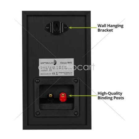 Dayton Audio Classic B40 Bookshelf Speaker Pair Black - Image 4