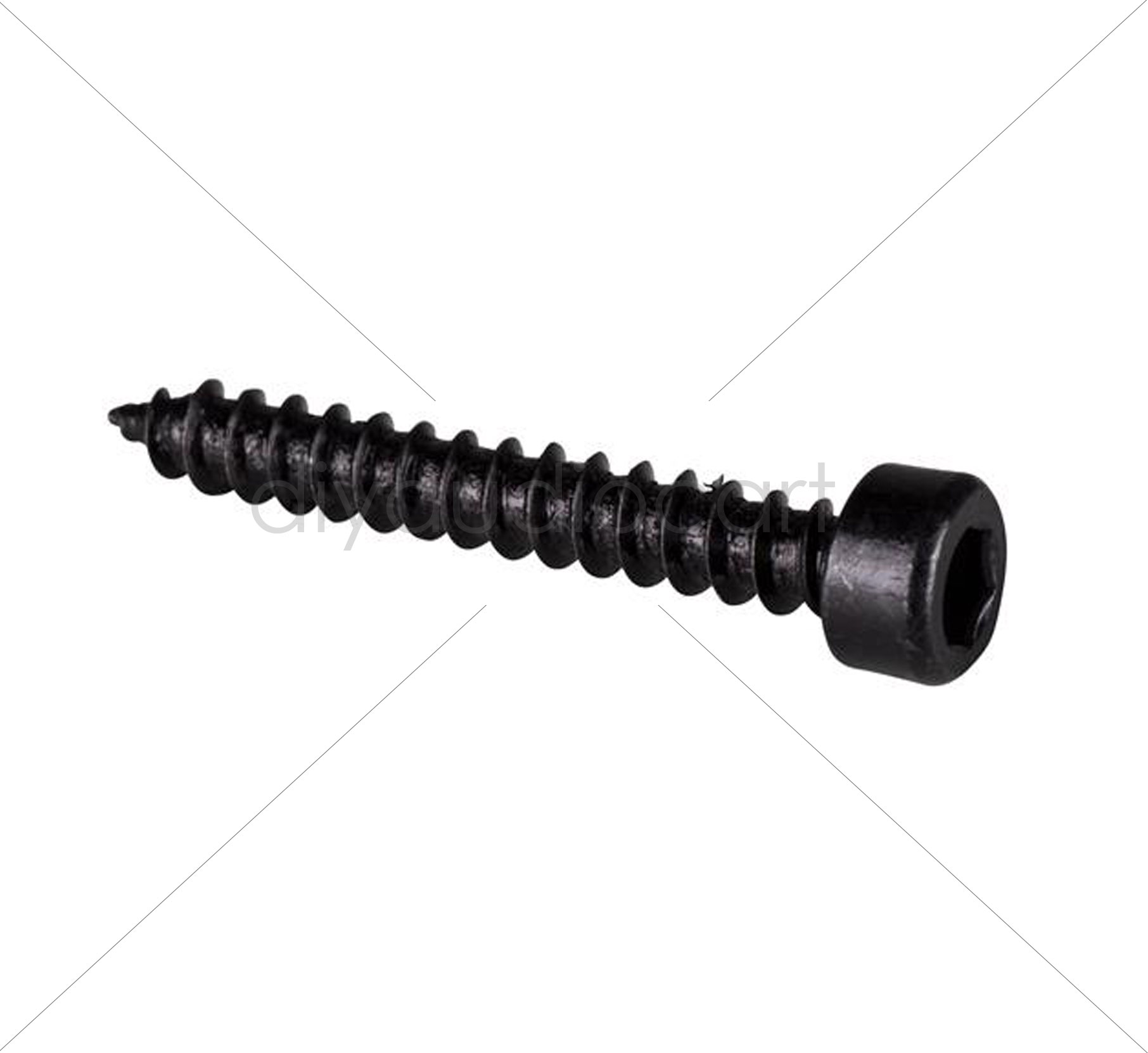 DAC M3 5x25mm Cap Head Wood Screws Black Diyaudiocart