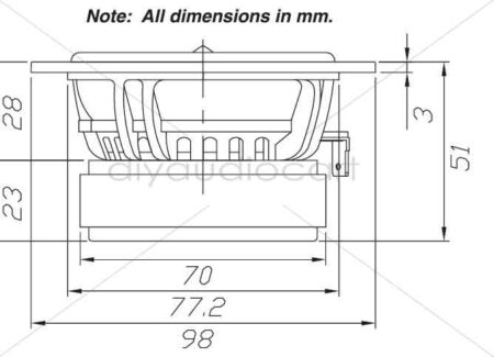 Dayton Audio -  RS100-8 - 4" Reference Full-Range Driver 8 Ohm