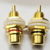 DAC - RCA Phono Connectors RCA PANEL JACK GOLD AND COPPER - Red and Black Pair