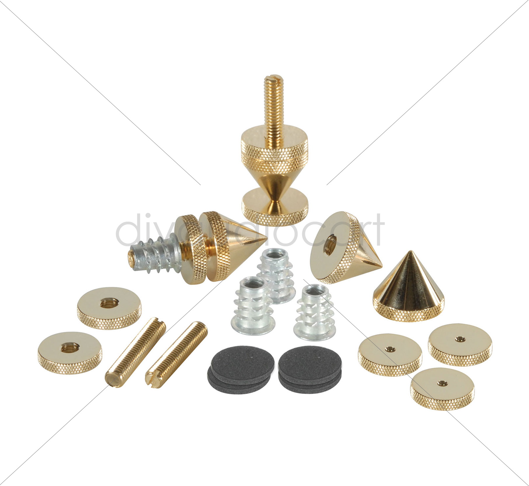 Dayton Audio DSS5-G Gold Speaker Spike Set 4 Pcs.