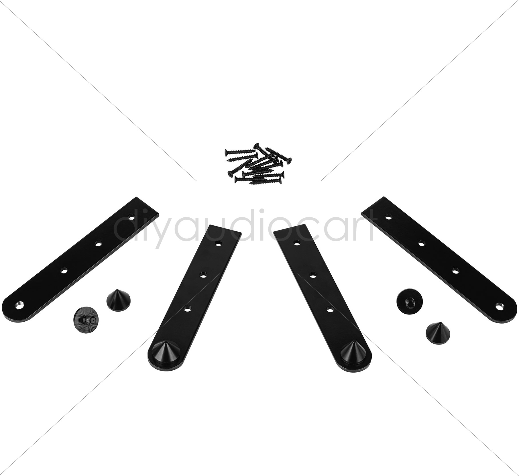 Dayton Audio OA-4 Outrigger Speaker Spike Set with Steel Base 4 Pcs