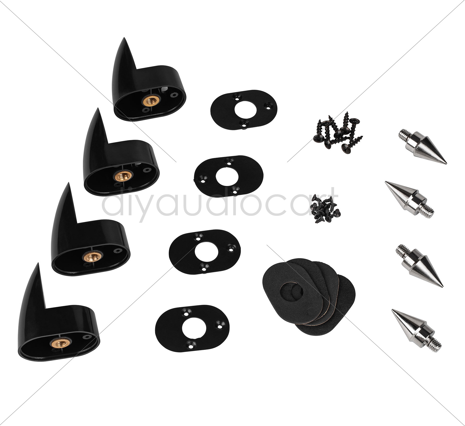 Dayton Audio OP-4 Outrigger Speaker Spike Set with ABS Base 4 Pcs