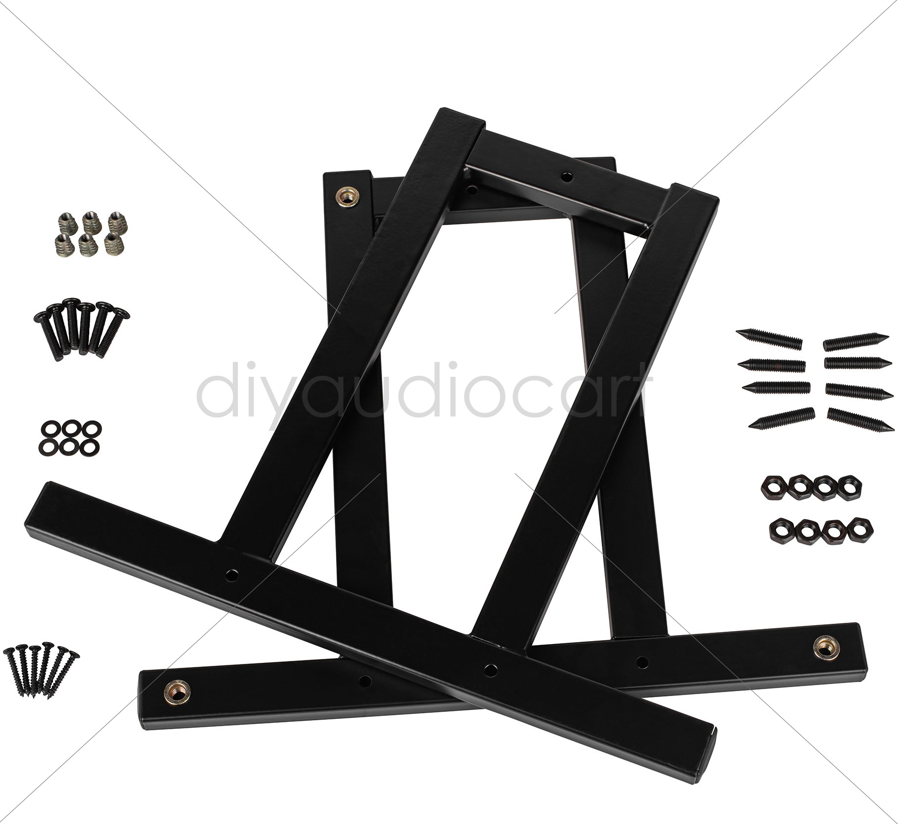 Dayton Audio OS-2HD Outrigger Speaker Spike Set Heavy Duty with Black Steel Base 2 Pcs