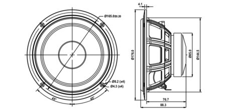 SB Acoustics SB29SDAC-C000-4 29mm Textile Dome Tweeter