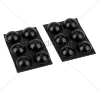 Parts Express Adhesive Rubber Feet Dome Shaped 12-Pack