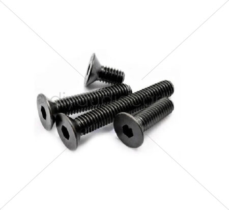 DAC - M4 x 6mm Slotted Flat Countersunk Head Screw - HT(Black)