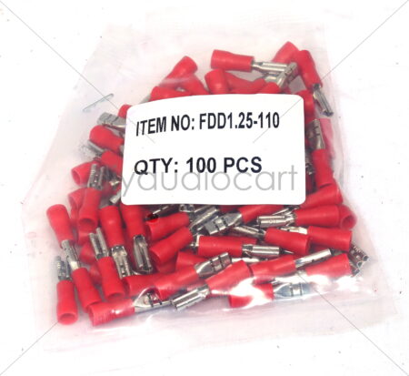 DAC – Insulated Bullet Female Disconnects - Red - Pack of 100 - FDD1.25-110(5)