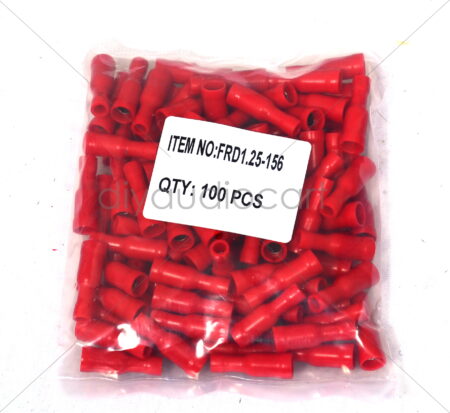 DAC – Insulated Bullet Male&Female Disconnects - Red - Pack of 100 - MPD1.25-156 &FRD1.25-156