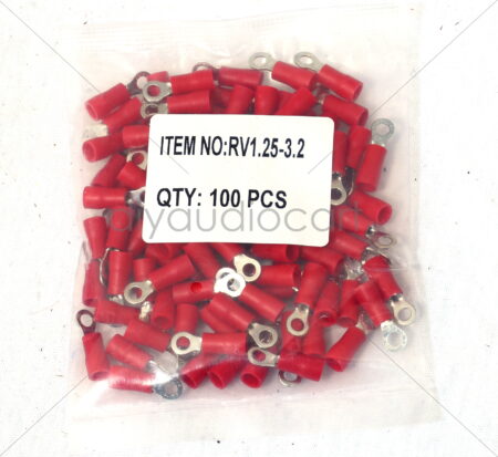 DAC – Insulated Ring Terminal - Red - Pack of 100 - RV1.25-3.2