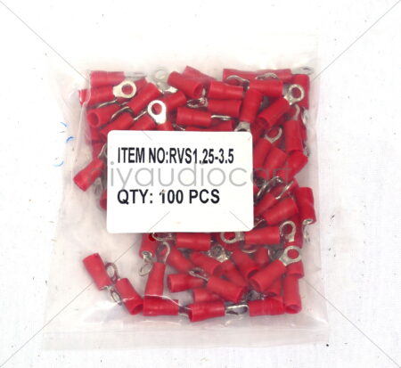 DAC – Insulated Ring Terminal - Red - Pack of 100 - RVS1.25-3.5