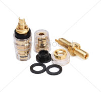 DAC - Banana Fully Insulated Binding Post Pair Gold -Large-short