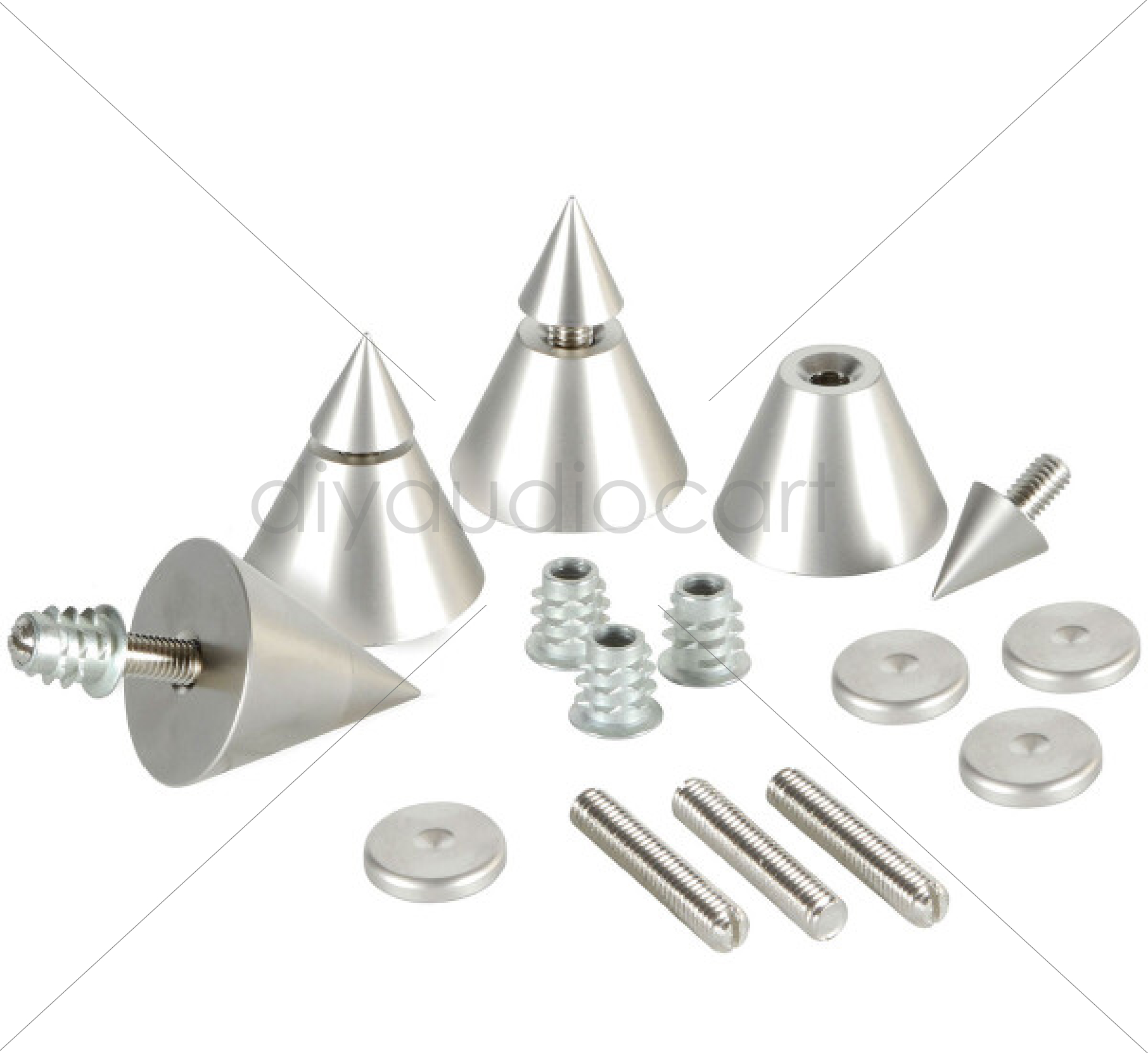 Dayton Audio DSS4-BC Black Chrome Speaker Spike Set - 4 Pcs